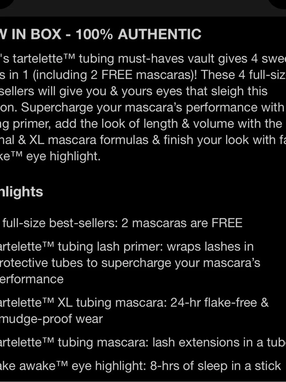 tarte new tubing
